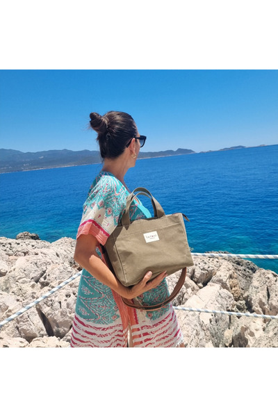 La Cocci Cocci Tote Mumlu Kanvas El Çantası- Kahverengi