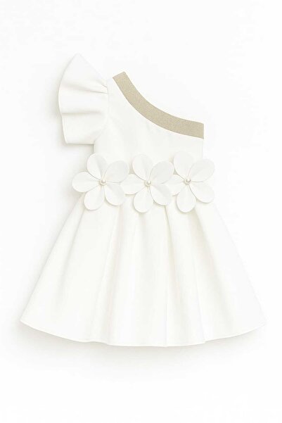 SOFYELLA Rochie de petrecere albă cu flori pentru fetiță