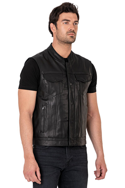 The Biker Jeans California Deri Motosiklet Yeleği