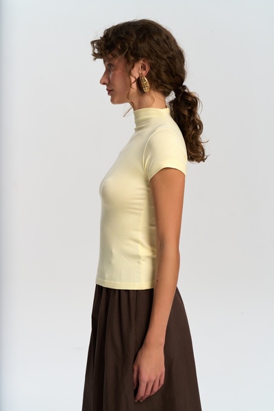 BOHEMAİ Anvers High Neck Yellow Crop