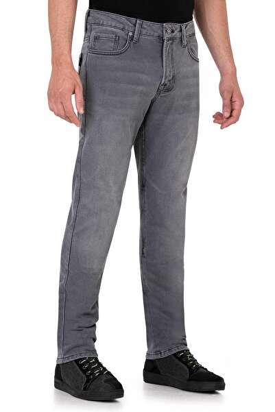 The Biker Jeans Urbanizer Grey Korumalı Motosiklet Kot Pantolonu