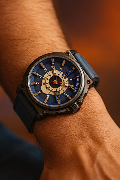 Tubular Erkek Deri Kordon Kol Saati (Su'Ya Karşı Dayanaklı)