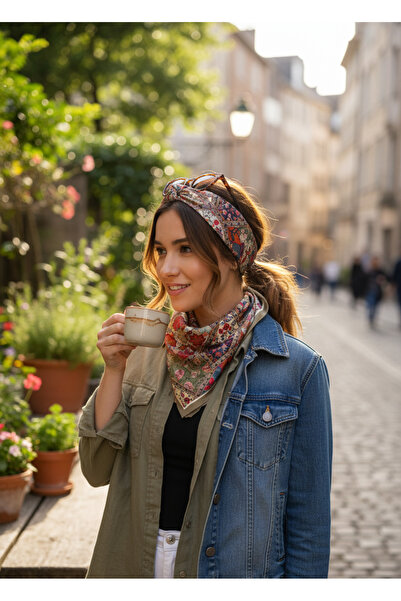 tuaipek Jardind'Art Desen 55x55cm Bandana/Fular