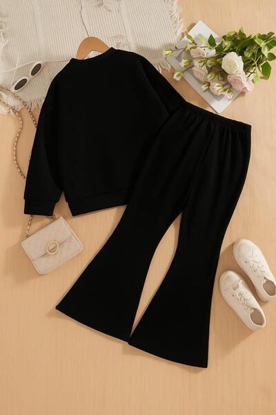 Entel Bow Detailed Leggings Top and Bottom Girl Set