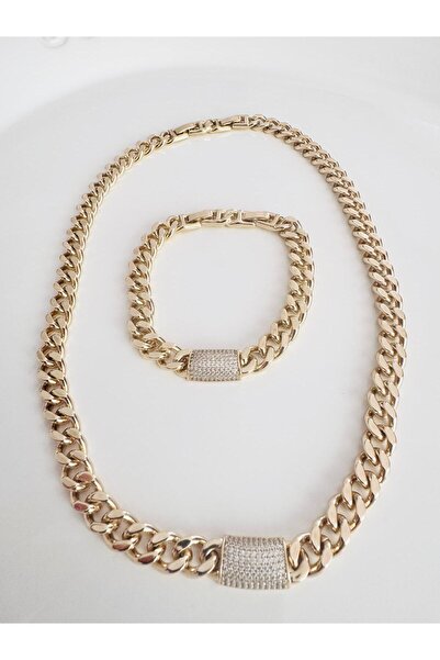 DEVİ fashion Premium Chain Necklace and Bracelet Xuping Set