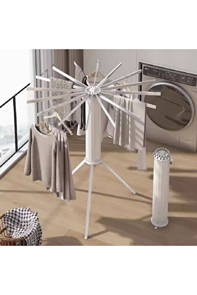 OEM Uscător De Rufe Vertical , Design Compact, Pliabil, Tip Umbrelă, Brațe Metalice Retractabile, 69 Cm