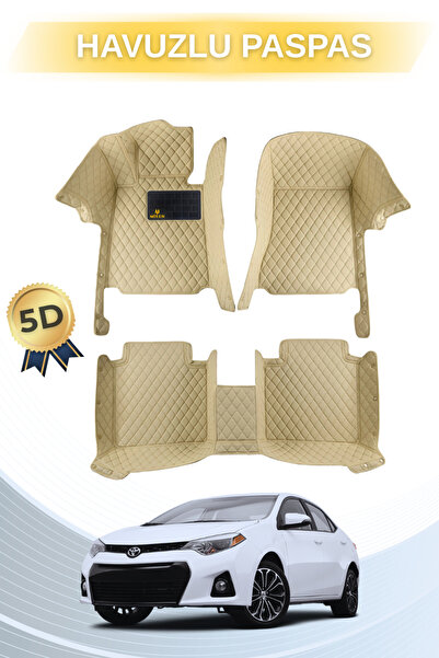Miren Toyota Corolla 2016-2018 → 5D Havuzlu Suni Deri Oto Paspas – Su Geçirme...