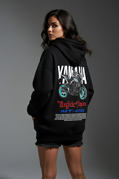 BRF Denim Company هودي سويت شيرت ياماها MT-25 كبير الحجم للجنسين