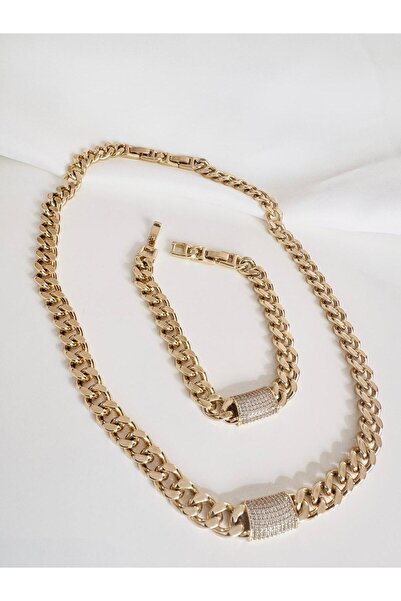 DEVİ fashion Premium Chain Necklace and Bracelet Xuping Set