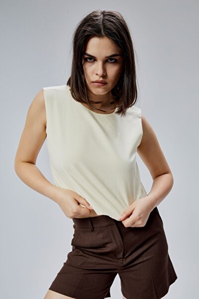 Bolivente Bluză crop galbenă obișnuită