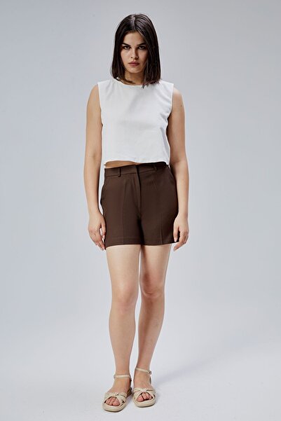 Bolivente Ecru Regular Crop Blouse