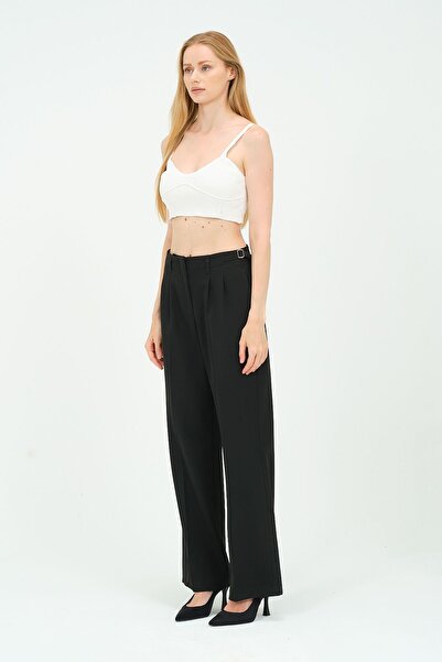 Bolivente Wide Leg Women's Trousers - Accessory Detailed