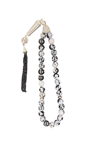 Evvel Aksesuar Snow Obsidian Prayer Beads