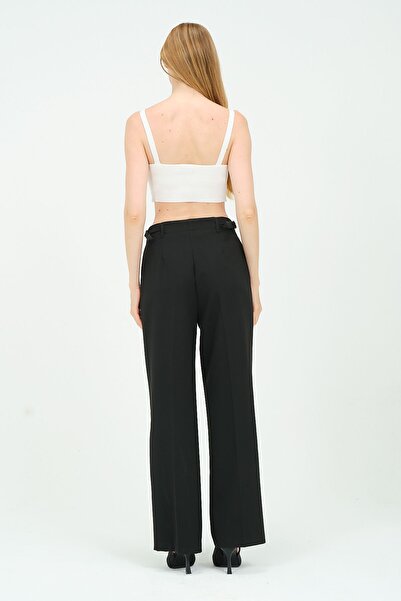 Bolivente Wide Leg Women's Trousers - Accessory Detailed