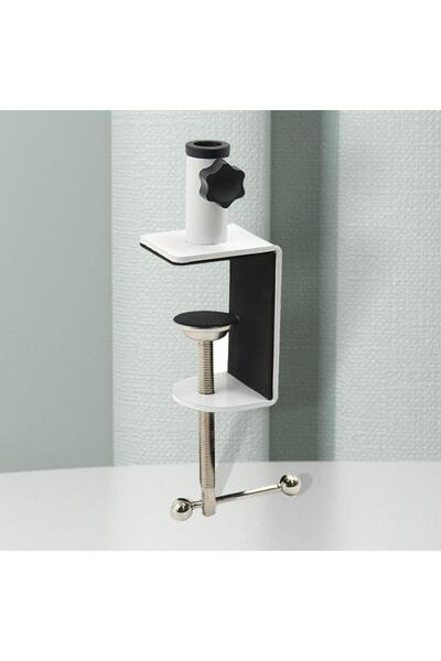 Choice مشبك تثبيت على طاولة المكتب باللون الأبيض مع حامل ذراع ثابت واقٍ شديد ...