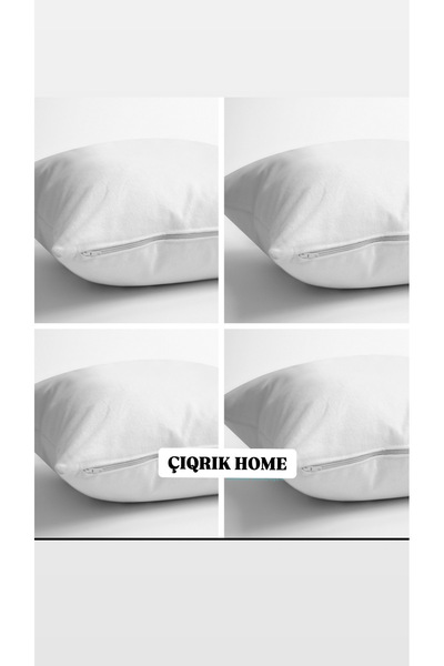 ÇIQRIK HOME 6 Pcs Zippered Throw Pillow Pillowcases Set White (Size: 45X45 cm)