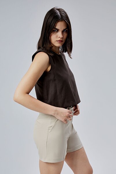 Bolivente Καφέ κανονική μπλούζα Crop