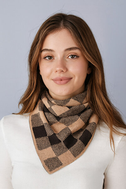 Sebir Moda Checkered Patterned Knitwear Scarf