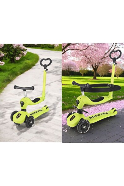 OEM 4-in-1 Convertible Scooter to Tricycle with Adjustable Parental Handle, Child Protection, Footrest,
