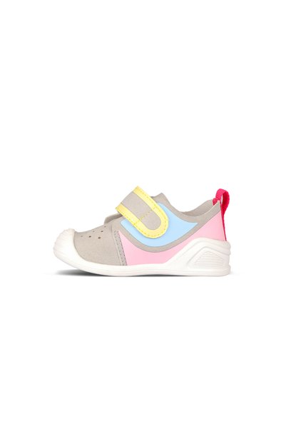 Vicco Uki Model Basic Baby Girl First Step Gray/Pink Comfortable Daily Shoes