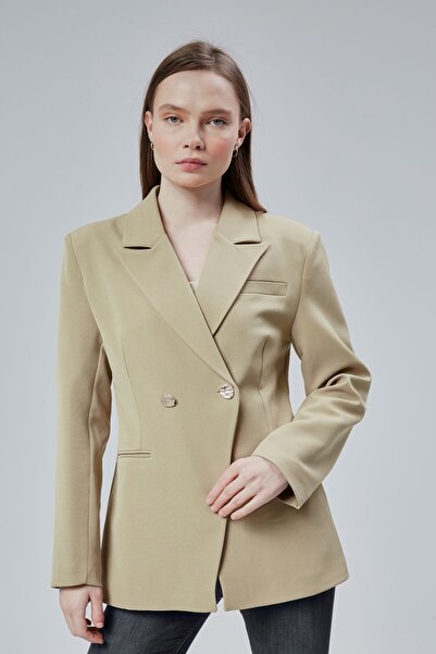 Bolivente Ženska jakna sa dvostrukim kopčanjem i širokim krojem