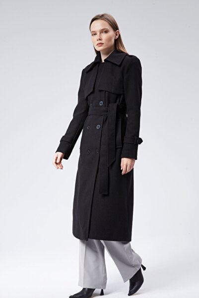 Bolivente Γυναικείο κανονικό αντιανεμικό παλτό με λεπτομέρειες