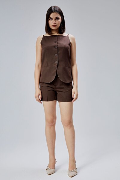 Bolivente Brown Regular Pocket Woven Shorts