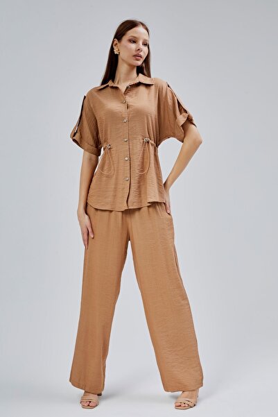 Bolivente Mink Relaxed Cut Shirt Trousers Set