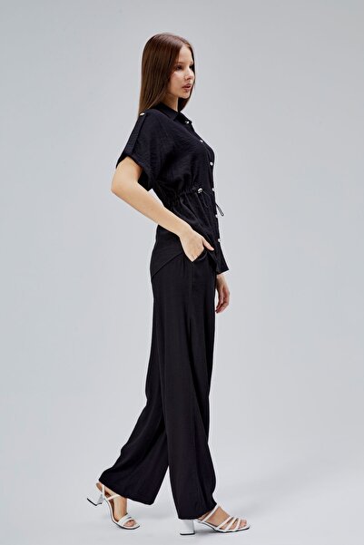 Bolivente Black Relaxed Cut Shirt Pants Suit