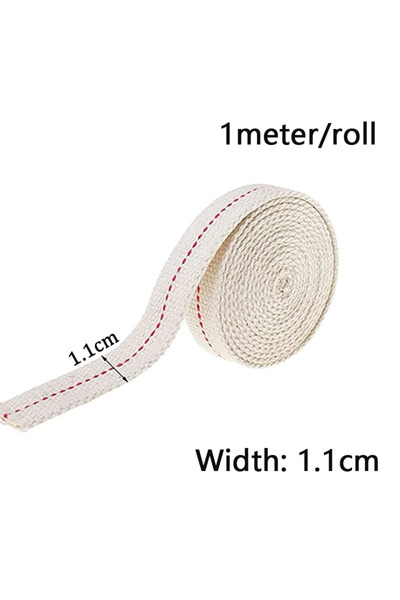 Choice 1.1 سم 1 متر/لفة فتيل مصباح الكيروسين مضفر قطني مسطح فوانيس مصباح زيت ...