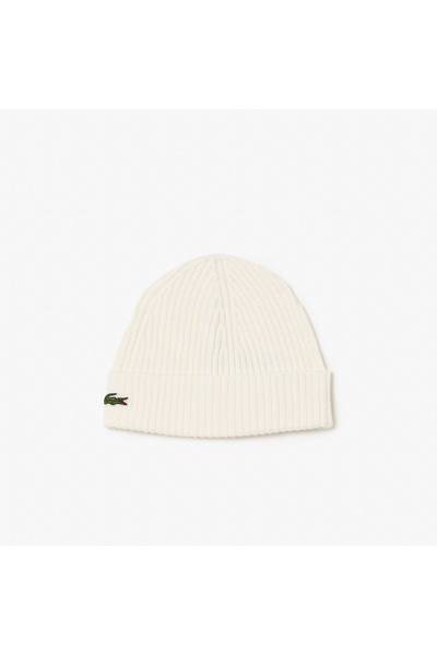 Lacoste Unisex Yün Beyaz Bere