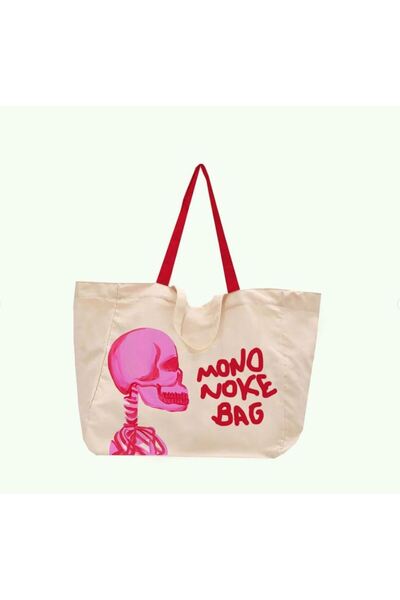mononoke Skeleton Pattern Cloth Bag
