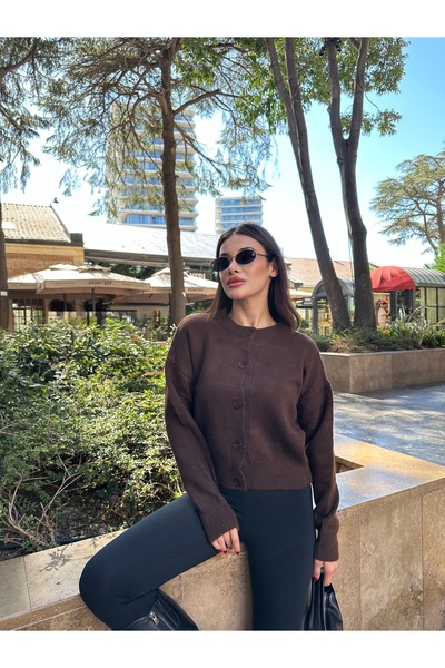 ikomteks Basic Buttoned Knitwear Cardigan