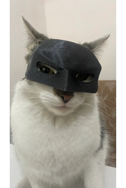 Bi3dlab 3D Baskı Özel Tasarım Kediler İçin Batman Maske | Sevimli & Eğlenceli...