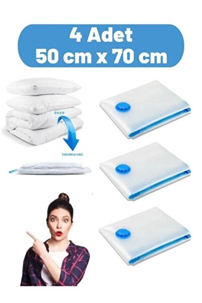gogidigo aradığın o 4 Adet (50*70) Vakumlu Hurç Yorgan Hurcu Valiz Düzenleyici Gardırop Düzenleyici Vakumlu Poşet