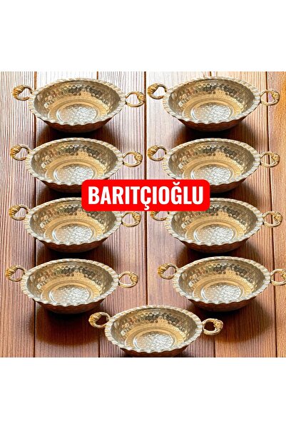 Genel Markalar Mıni  Sunum tabağı Bakır Tava 9’lu Set Kahvaltılık Sahan