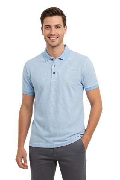 naykı Чоловіча футболка з поло-комірцем і жакардовим візерунком 2063 BGL-ST00533