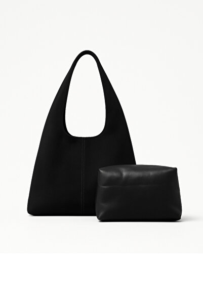 HBS Bag Black Suede Shoulder Bag