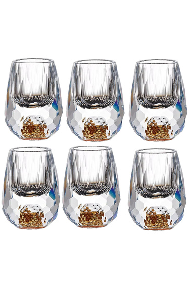 Choice <50ml 6pcs 15ML Crystal Wine Glass Set, Luxurious and Cute Wine Glass ...