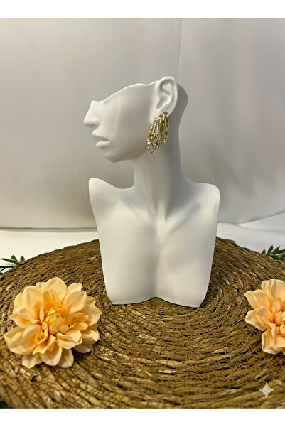 Duo üçlü çelik yıldızlı küpe