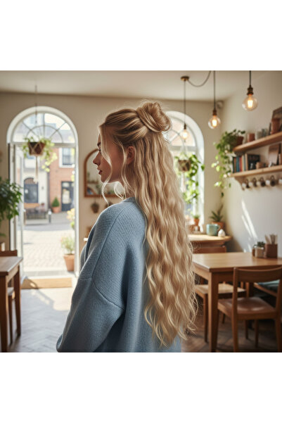 BilfolD ألياف سين كاباري فيليش ويفي 8 قطع / لون بني فاتح مع لمعان بلاتيني أبيض