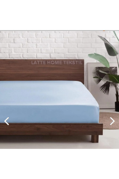 Depomaxx Maxxhome Combed Cotton Double Fitted Sheet Set Light Colors 160X200+25 - Light Blue