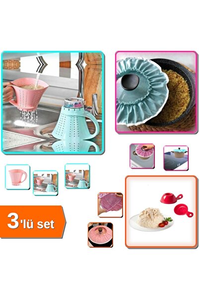 HerEveOyuncak Demlematik Pilav Örtüsü + Sürahi Pirinç Yıkama Süzgeci + Helva ...