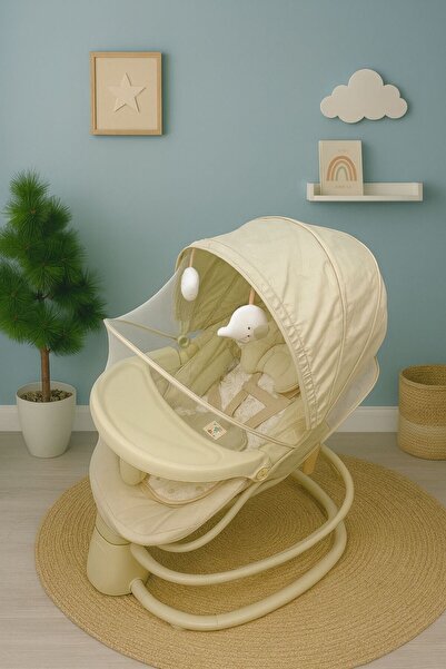 Mastela Mastela 4-in-1 Baby and Infant Rocker with Feeding Holder and Smart App