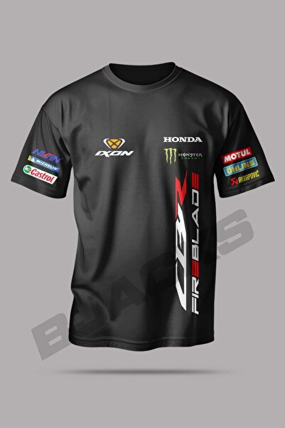 BJACKS Motorsports Wear تي شيرت هوندا سي بي آر فايربليد للسباقات خاص وفاخر