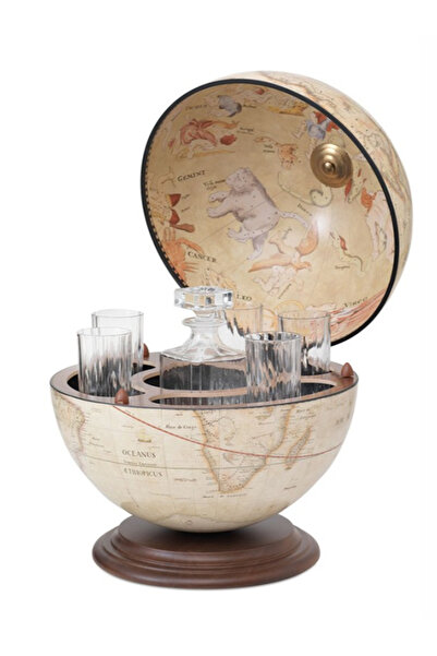 Zoffoli 40 cm Masaüstü Dünya Barı – XVIII. Yüzyıl Haritalı