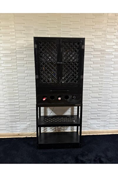 JollyJoiner Doğal Ahşap Rustik Dolap, Dekoratif ve Fonksiyonel Tasarım, İçece...