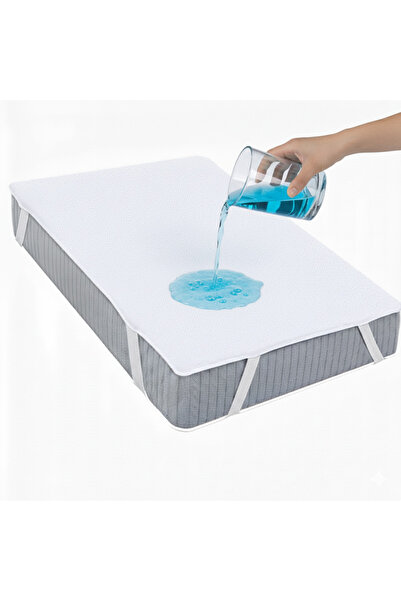 Boema Home Deco Husa protectie saltea impermeabila, Bumbac, prindere cu elastic