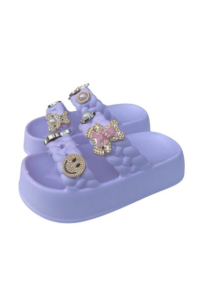 rs riva shoes Girl's Pool Beach Vacation Daily Summer Comfortable Non-Slip Sole Emoji Stone Slippers