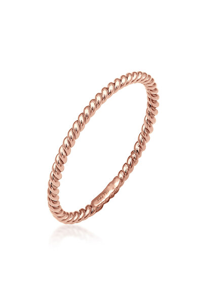 ELLI Ring Twisted Basic Minimal Look 750 Roségold